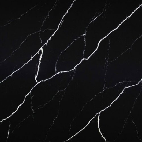 Столешница прямая кварц Vicostone Nero Marquina  BQ 8740